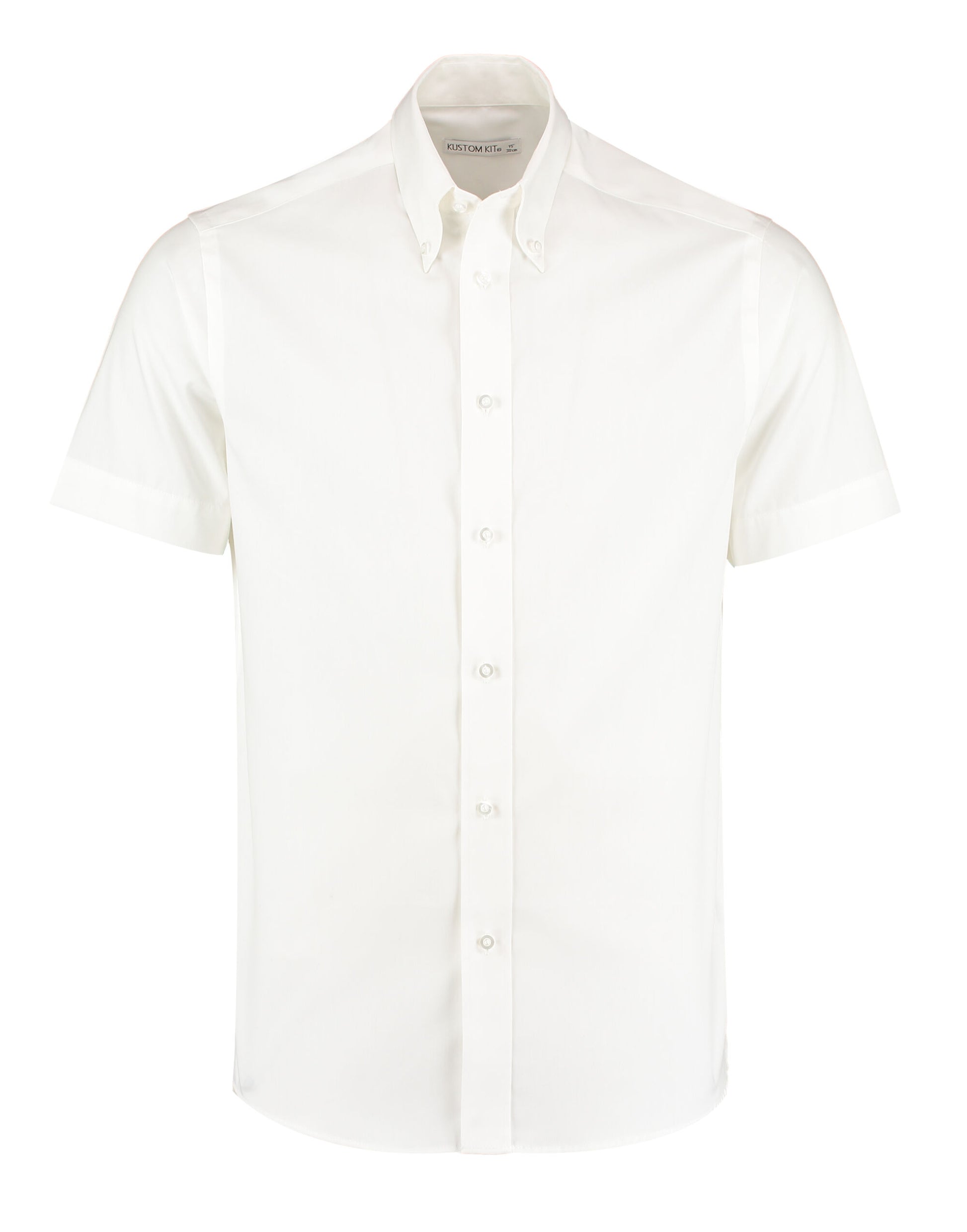 Tailored Fit Short Sleeve Premium Oxford Shirt - White