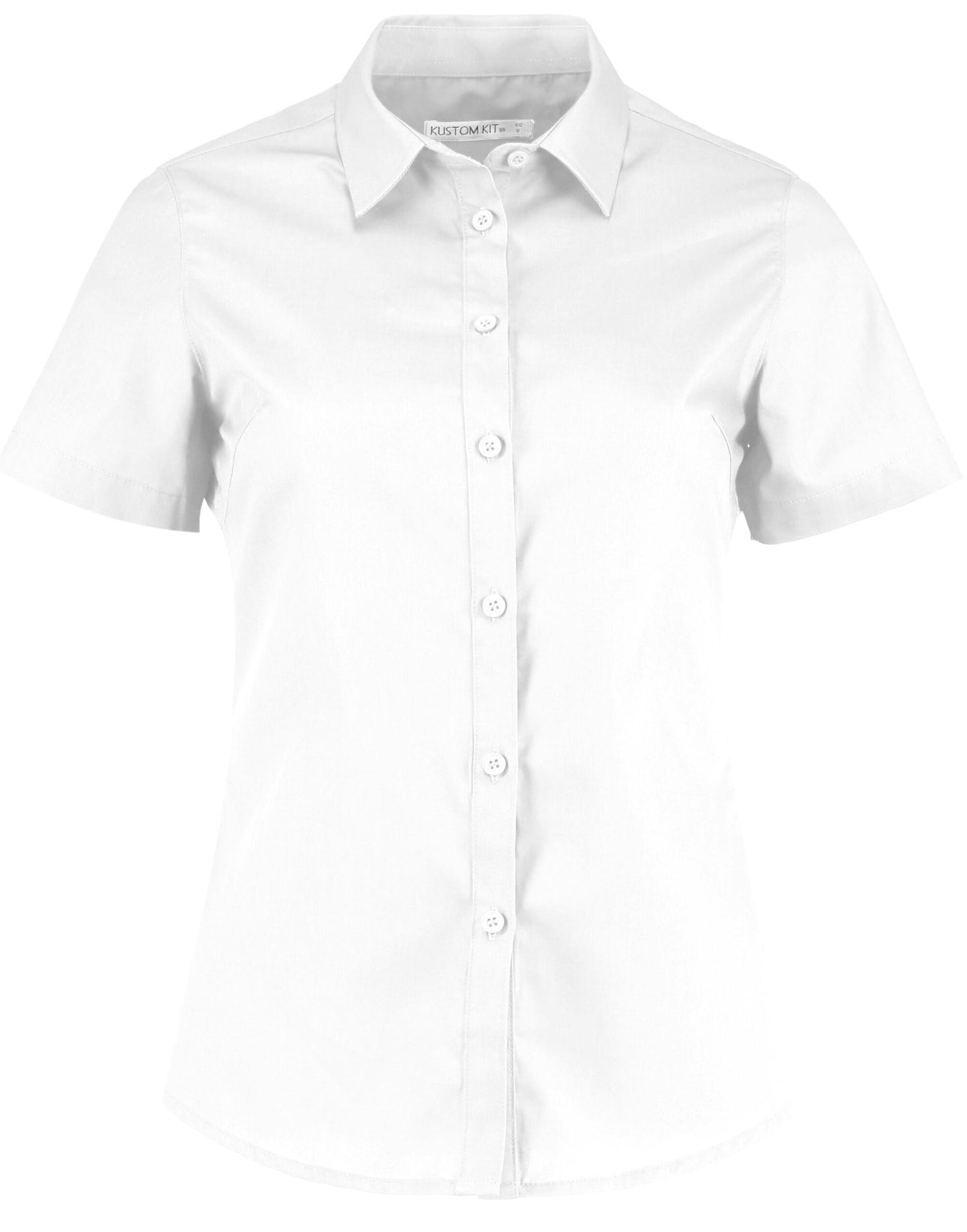 Tailored Fit Short Sleeve Poplin Shirt - White