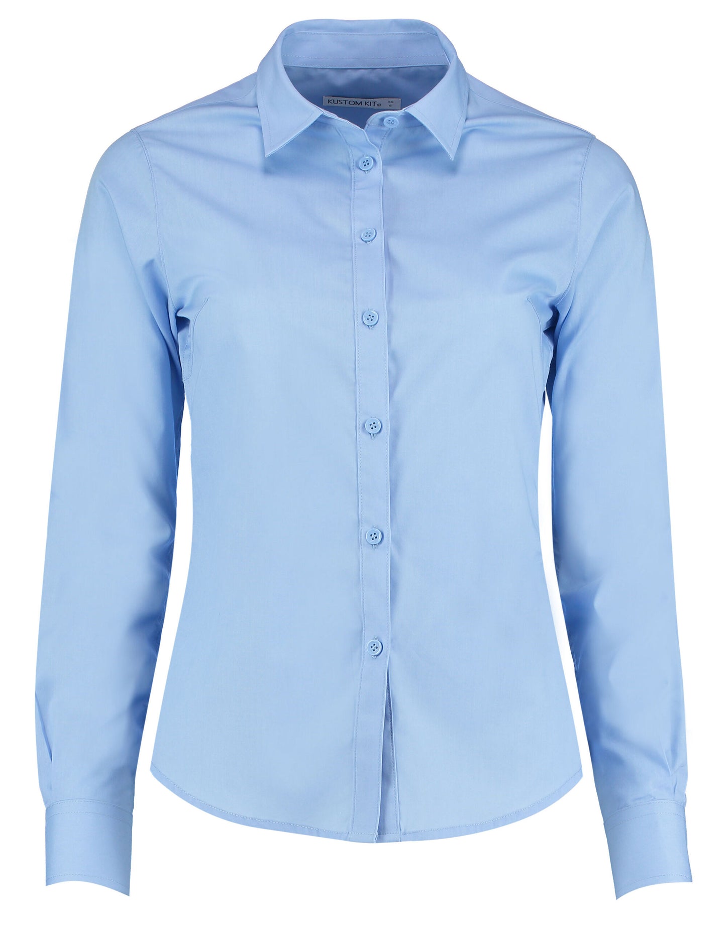 Tailored Long Sleeve Poplin Shirt - Light Blue