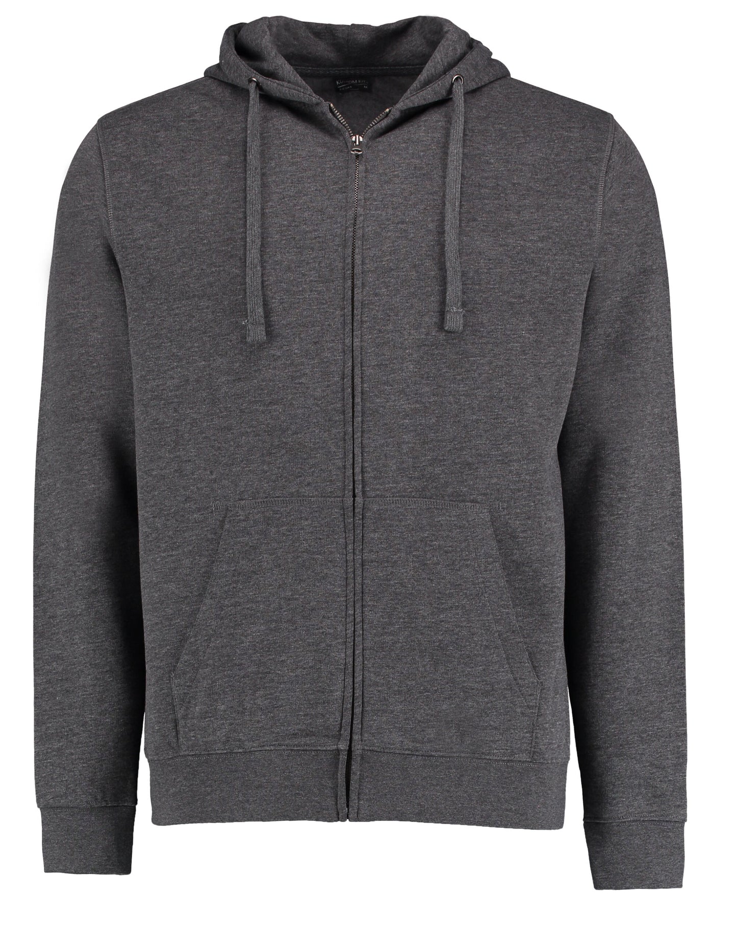 Regular Fit Superwash® 60 Zipped Hoodie - Dark Grey Marl