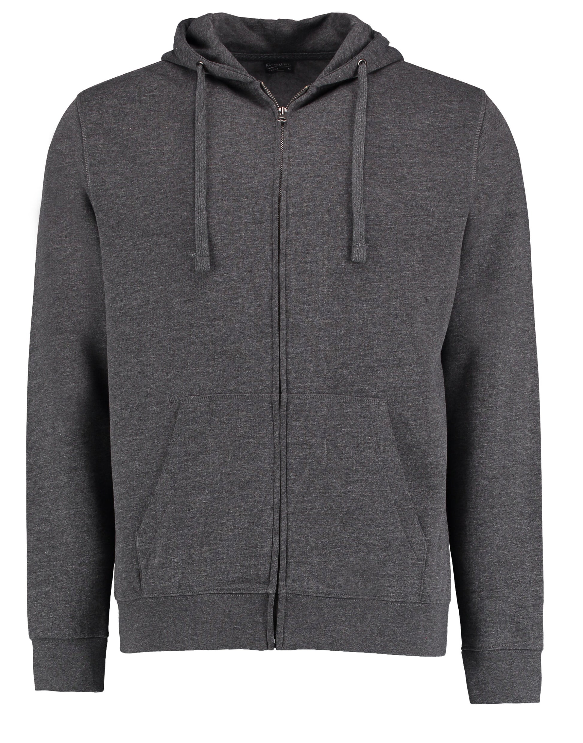 Regular Fit Superwash® 60 Zipped Hoodie - Dark Grey Marl