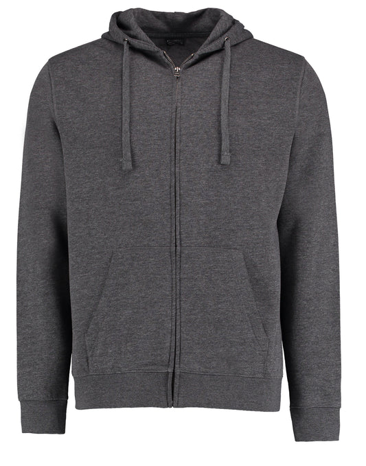 Regular Fit Superwash® 60 Zipped Hoodie - Dark Grey Marl