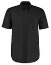 Classic Fit Short Sleeve Workwear Oxford Shirt - Black