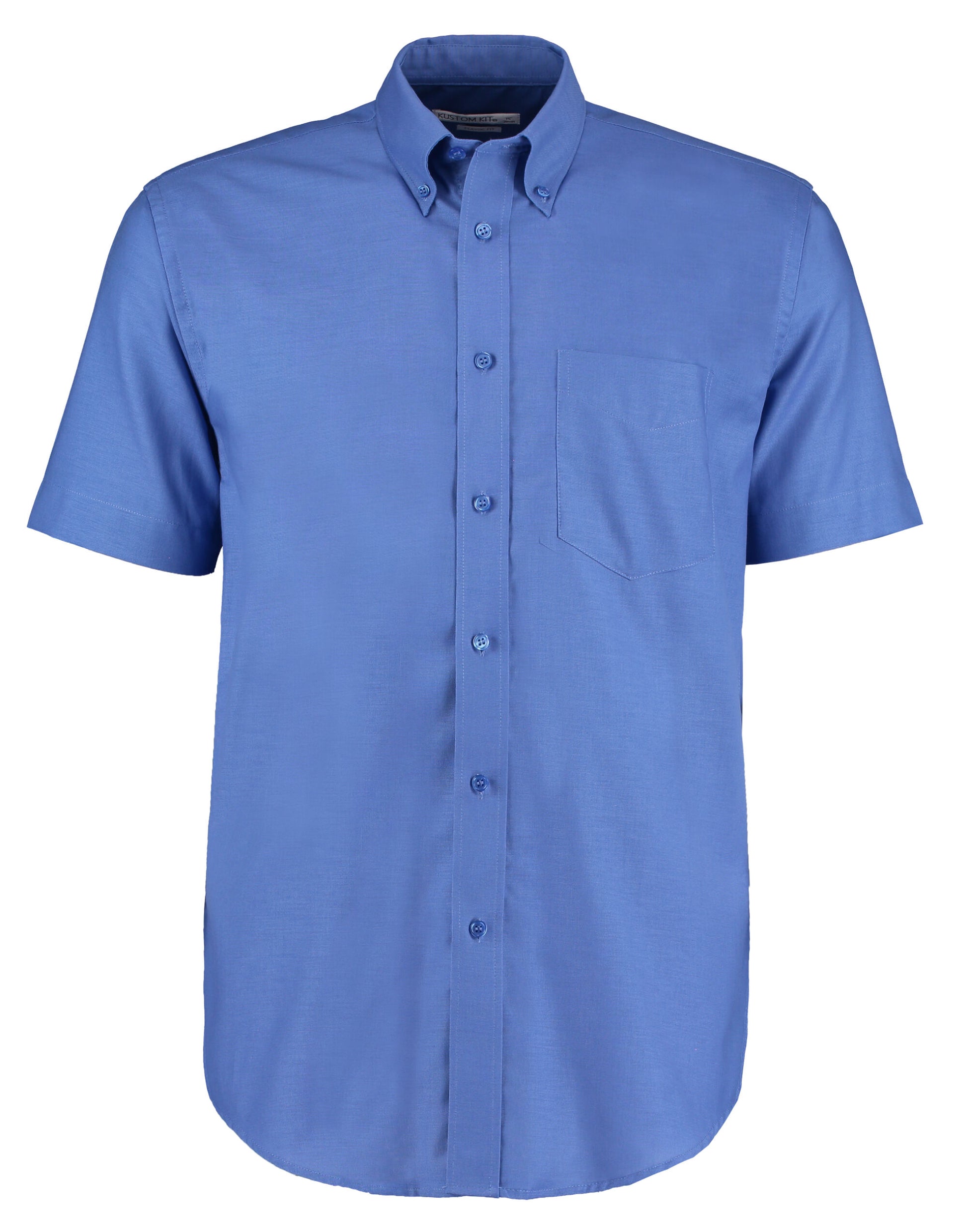 Classic Fit Short Sleeve Workwear Oxford Shirt - Italian Blue