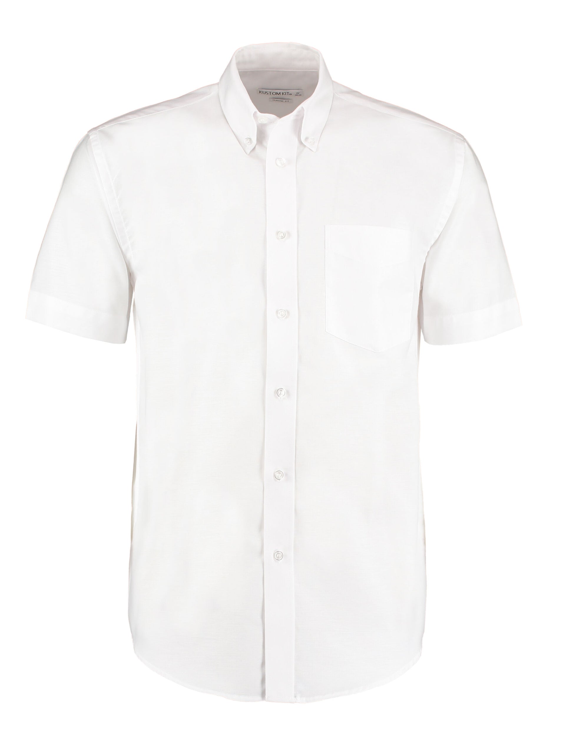 Classic Fit Short Sleeve Workwear Oxford Shirt - White
