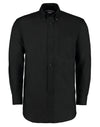 Classic Fit Long Sleeve Workwear Oxford Shirt - Black