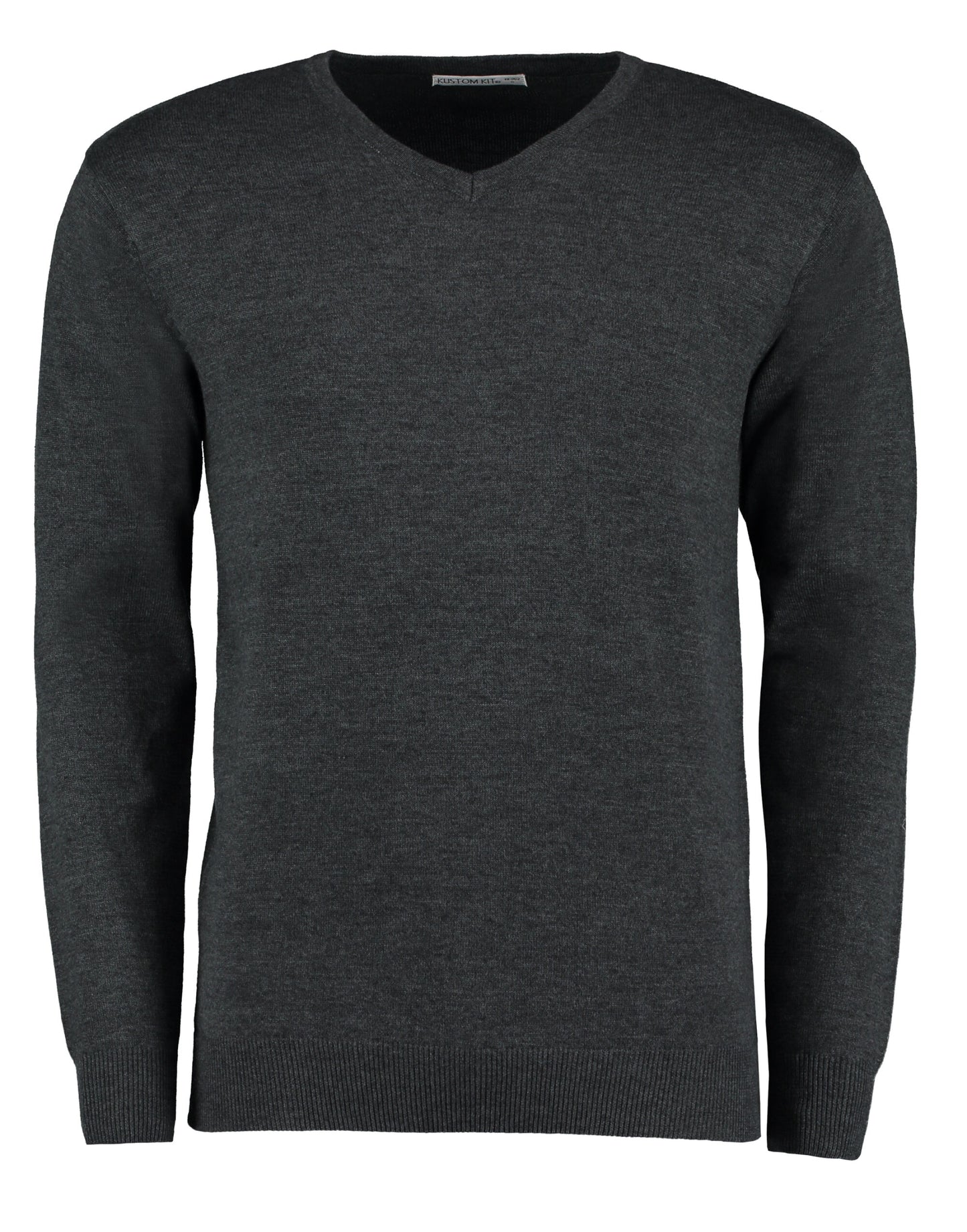 Regular Fit Arundel Long Sleeve V-Neck Sweater - Graphite