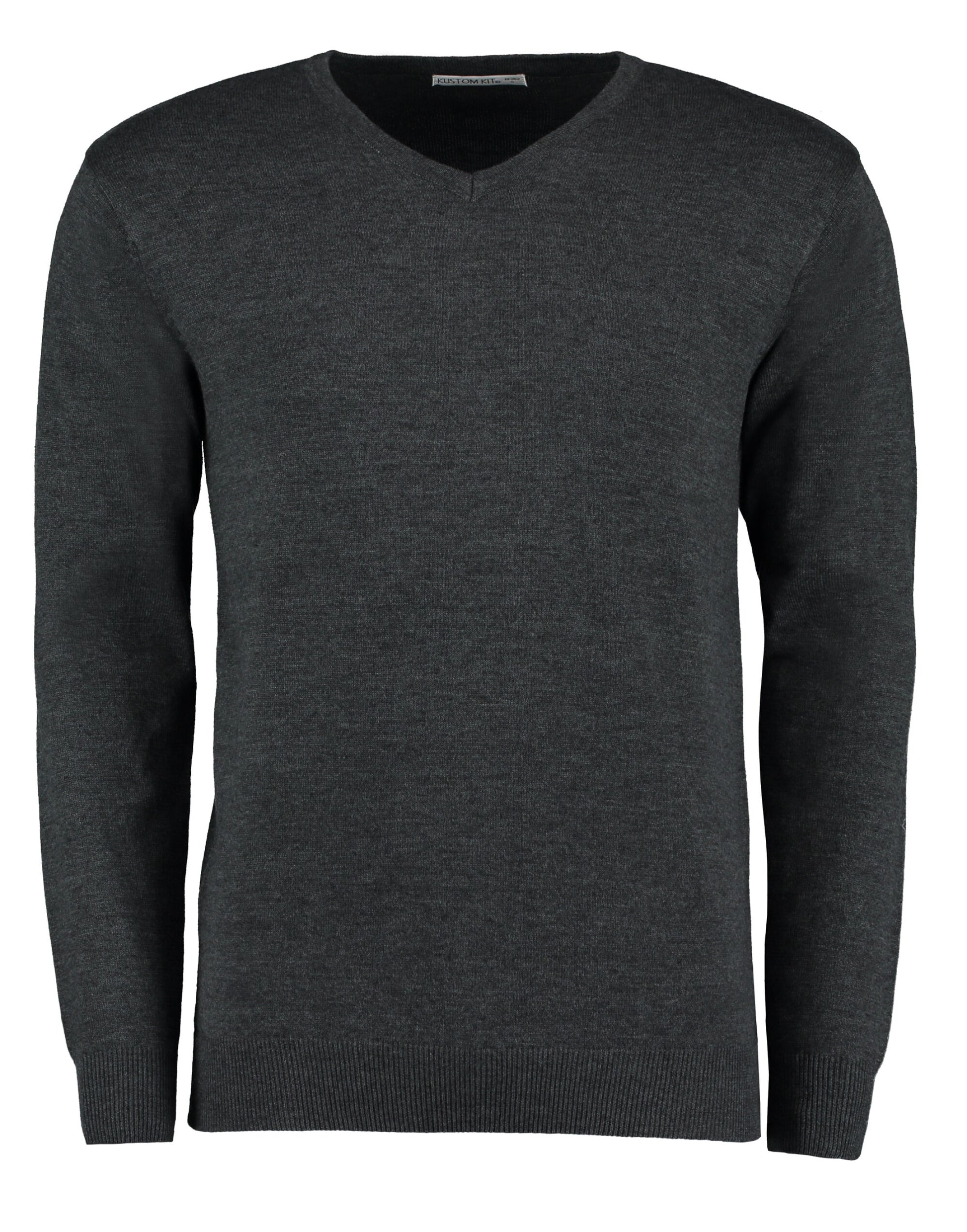 Regular Fit Arundel Long Sleeve V-Neck Sweater - Graphite
