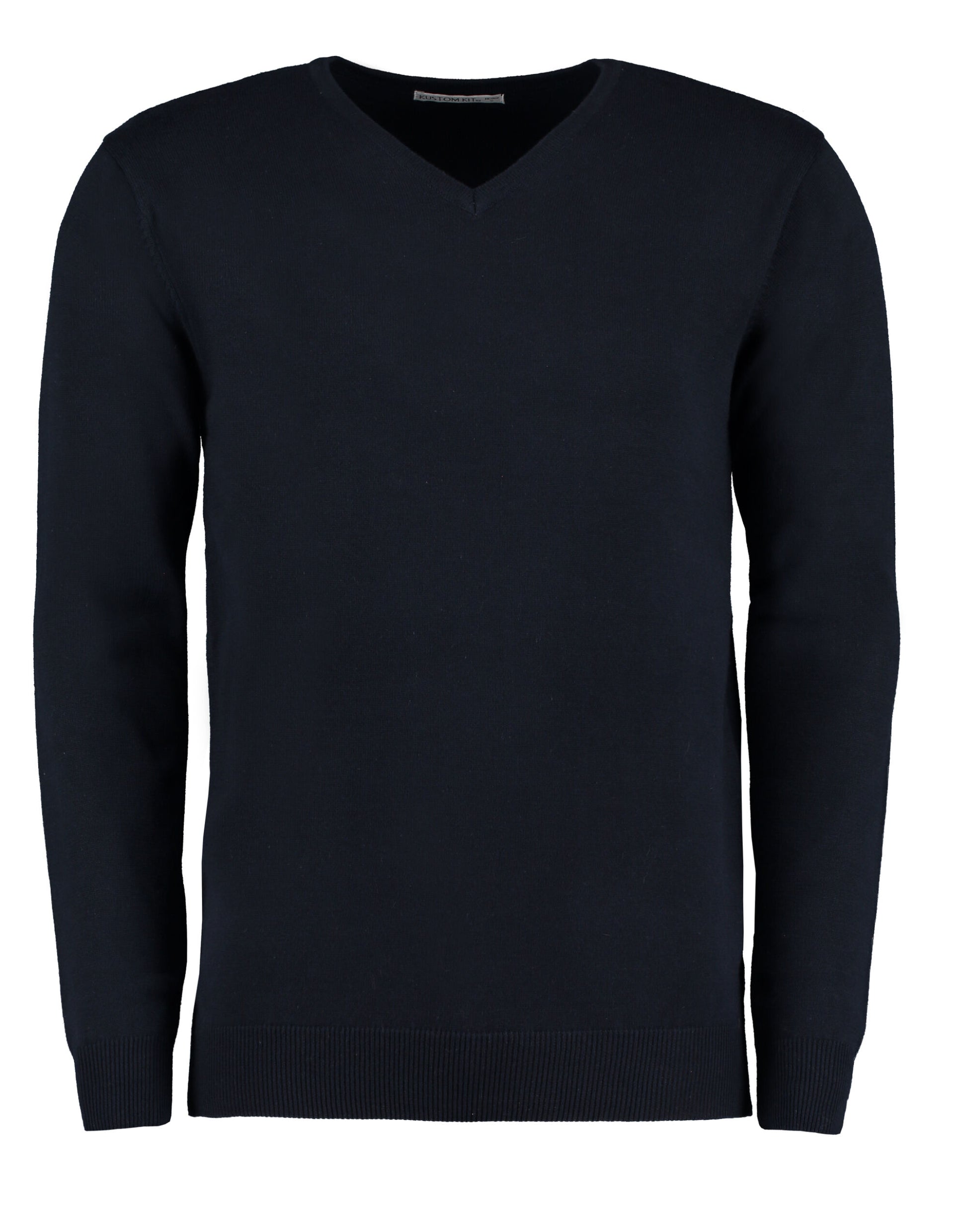 Regular Fit Arundel Long Sleeve V-Neck Sweater - Navy