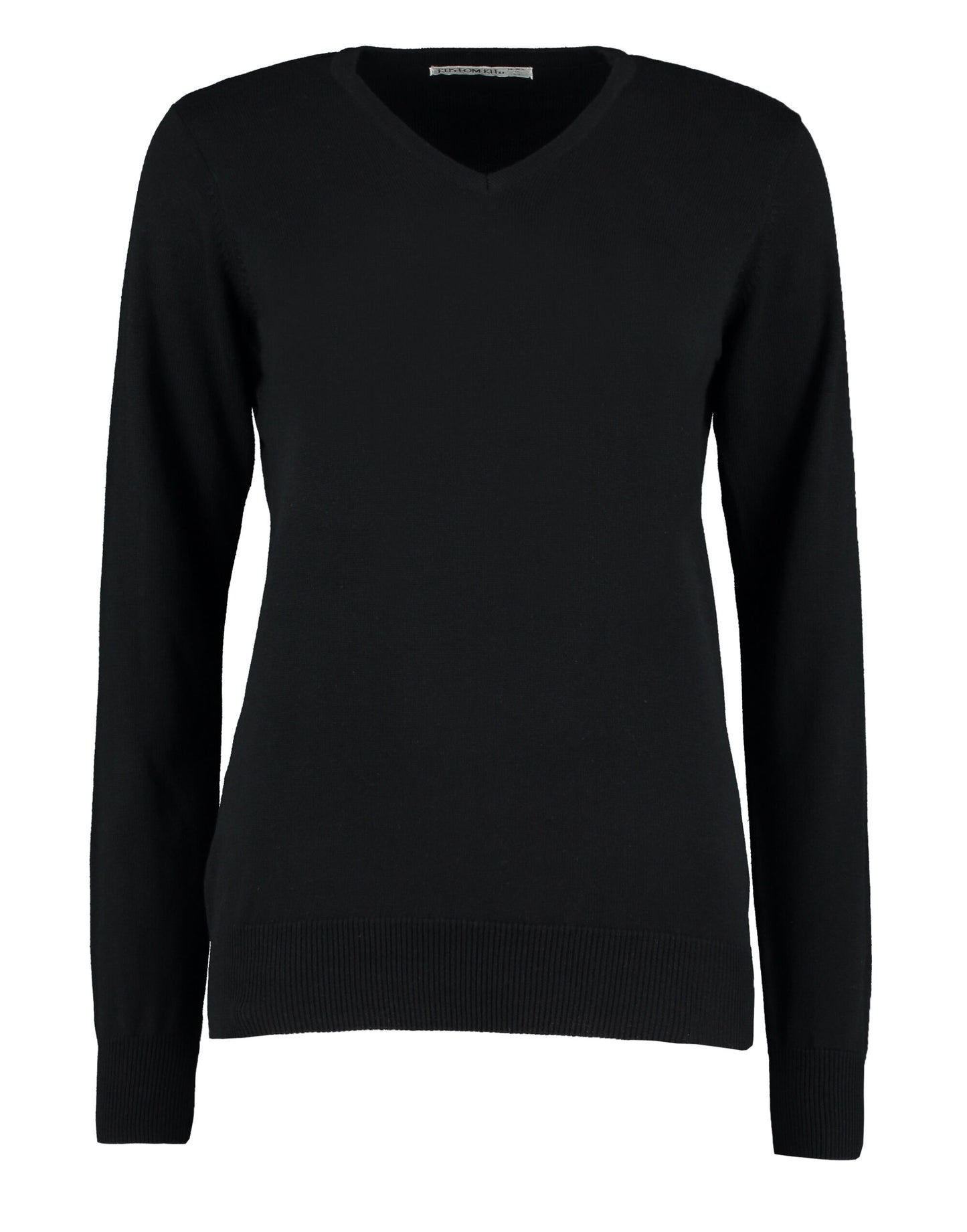 Regular Fit Arundel Long Sleeve V-Neck Sweater - Black