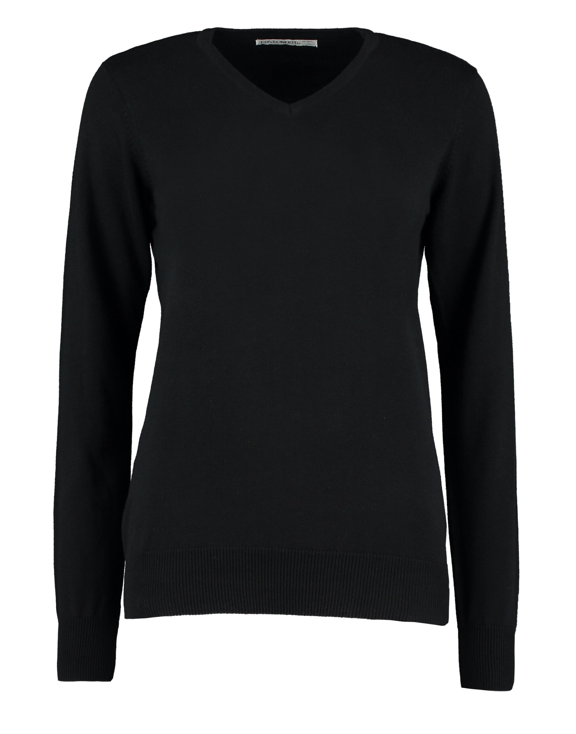 Regular Fit Arundel Long Sleeve V-Neck Sweater - Black