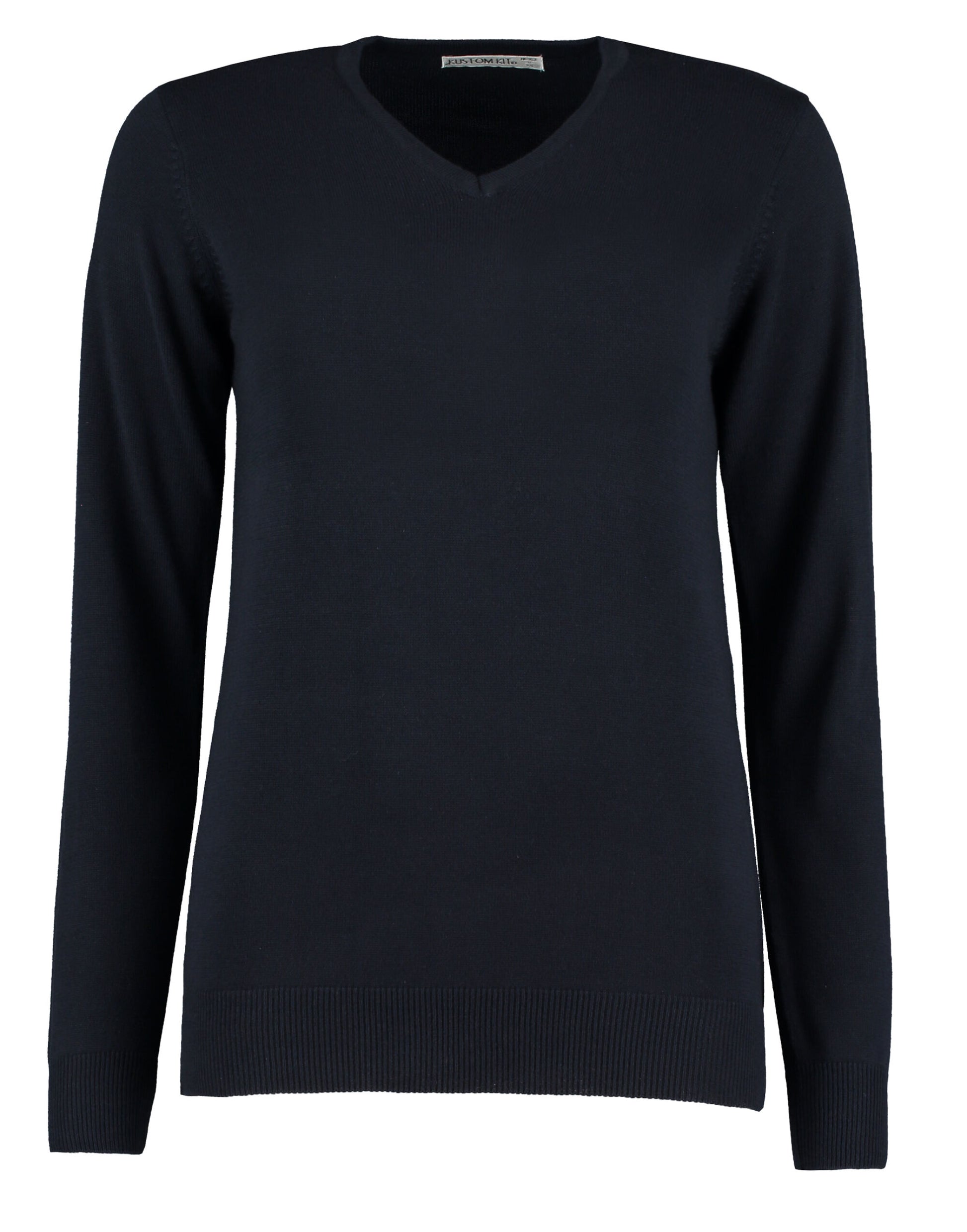 Regular Fit Arundel Long Sleeve V-Neck Sweater - Navy