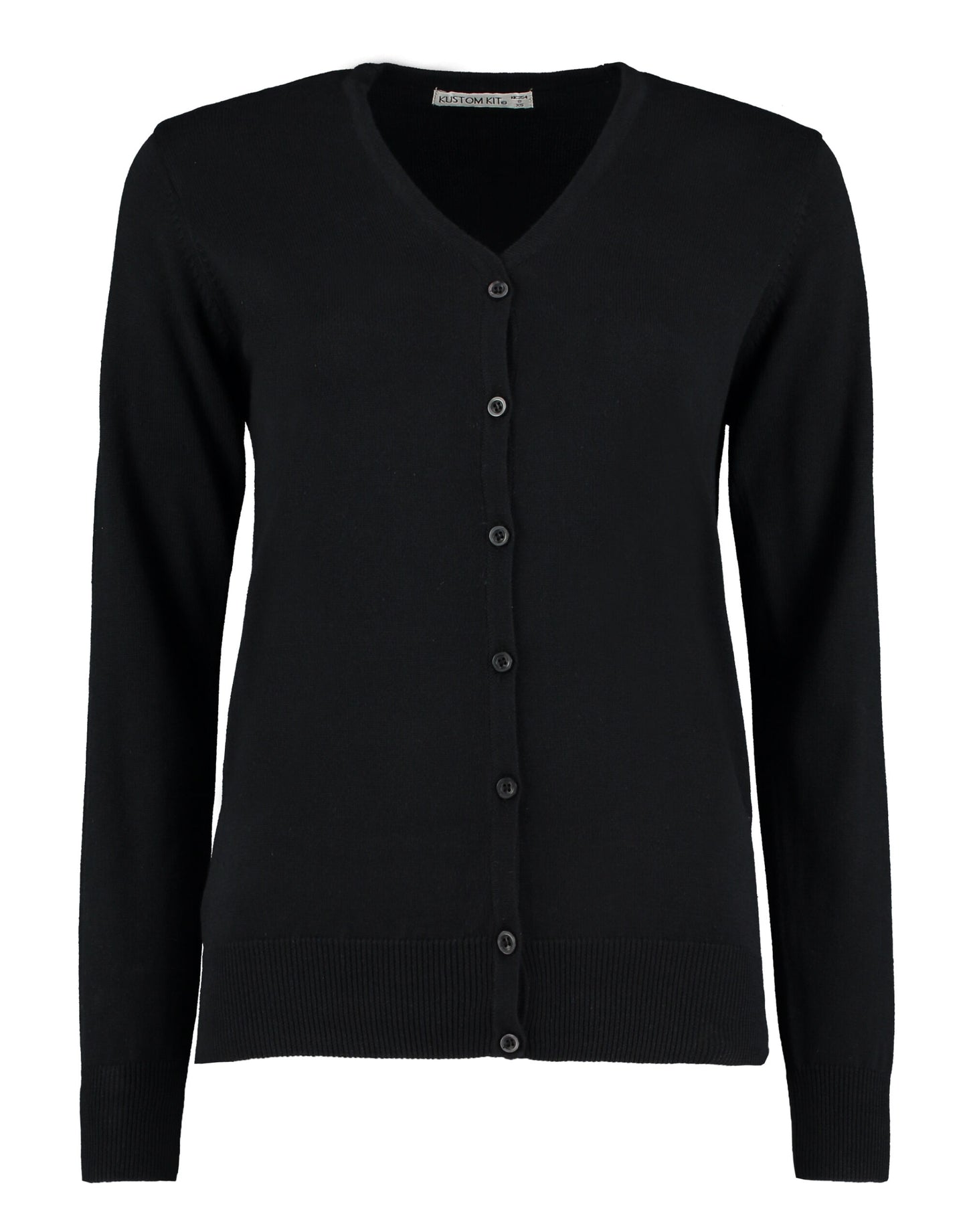 Regular Fit Arundel V-Neck Cardigan - Black