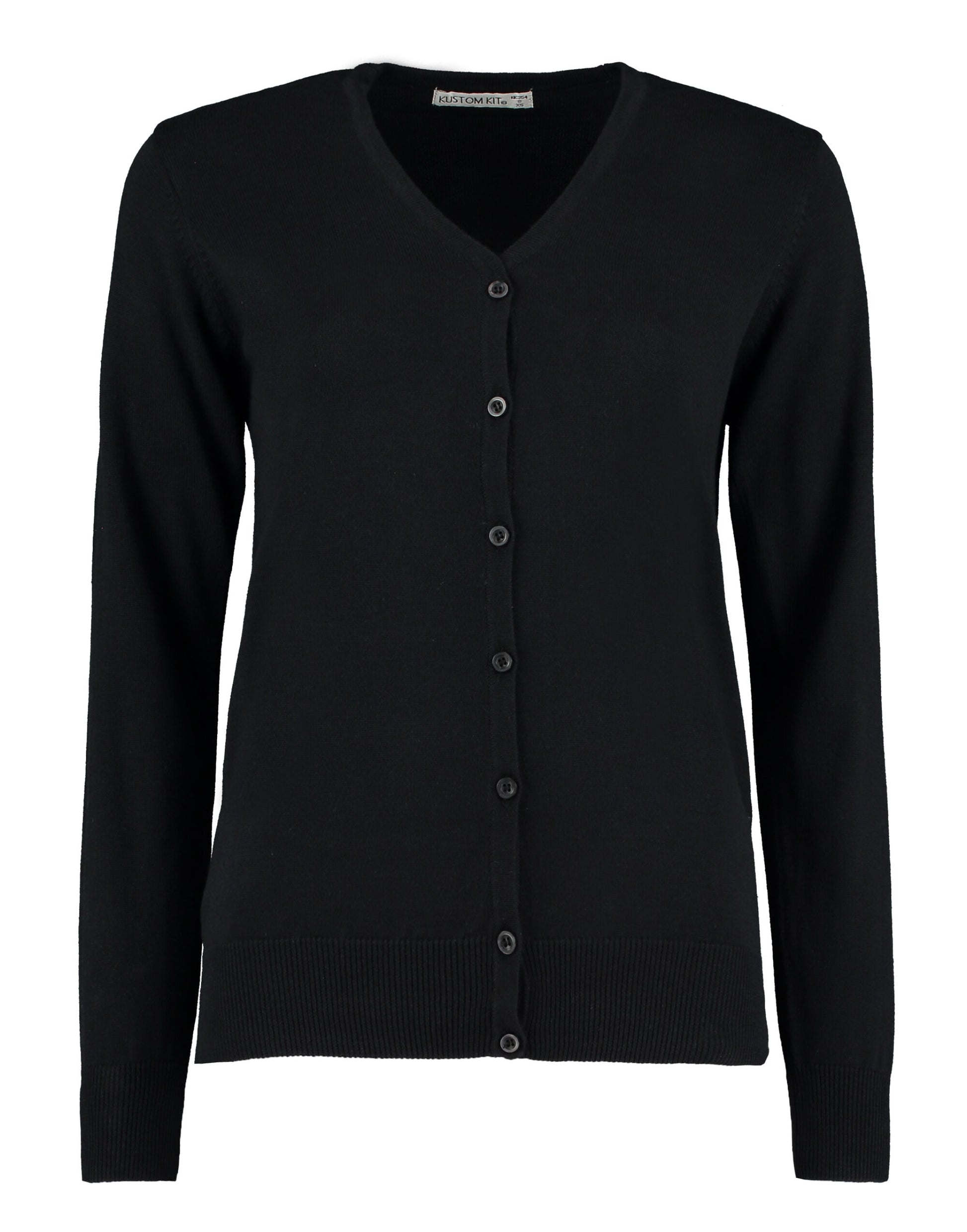 Regular Fit Arundel V-Neck Cardigan - Black