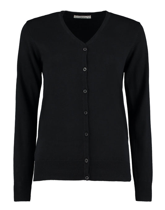 Regular Fit Arundel V-Neck Cardigan - Black