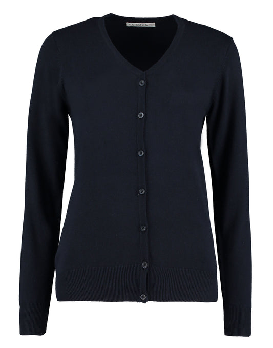 Regular Fit Arundel V-Neck Cardigan - Navy