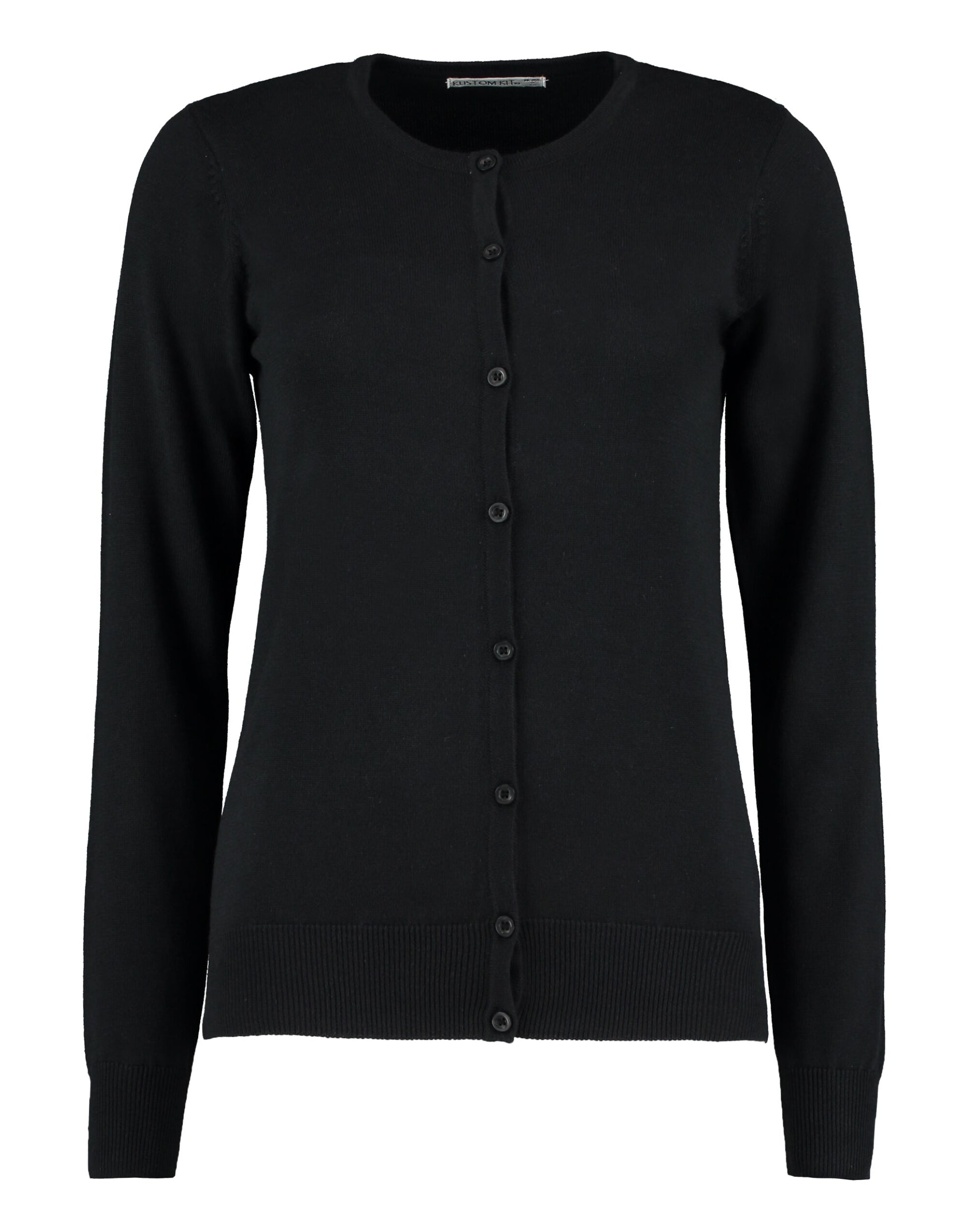 Regular Fit Arundel Crew Neck Cardigan - Black