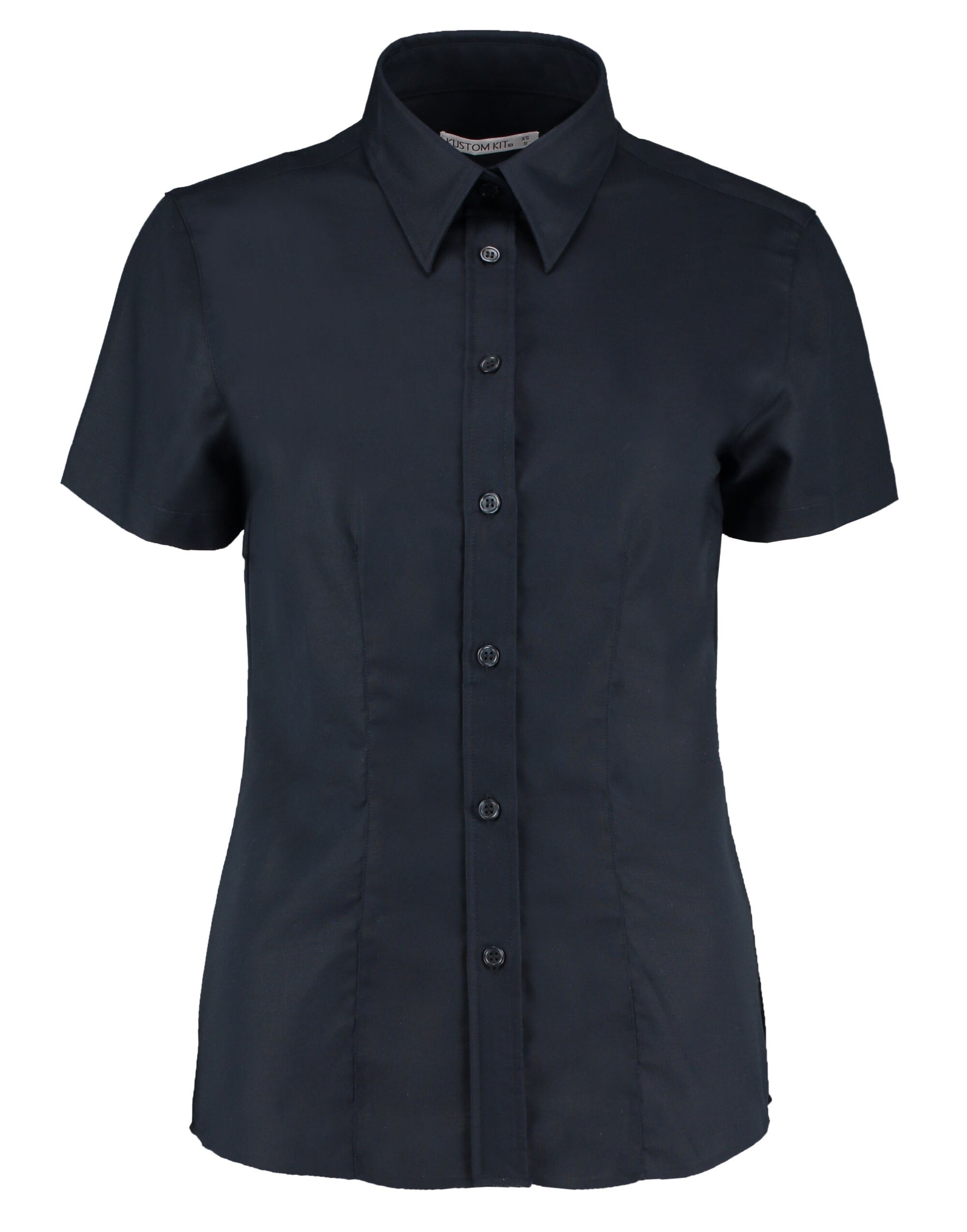 Tailored Fit Short Sleeve Workwear Oxford Shirt - French Navy