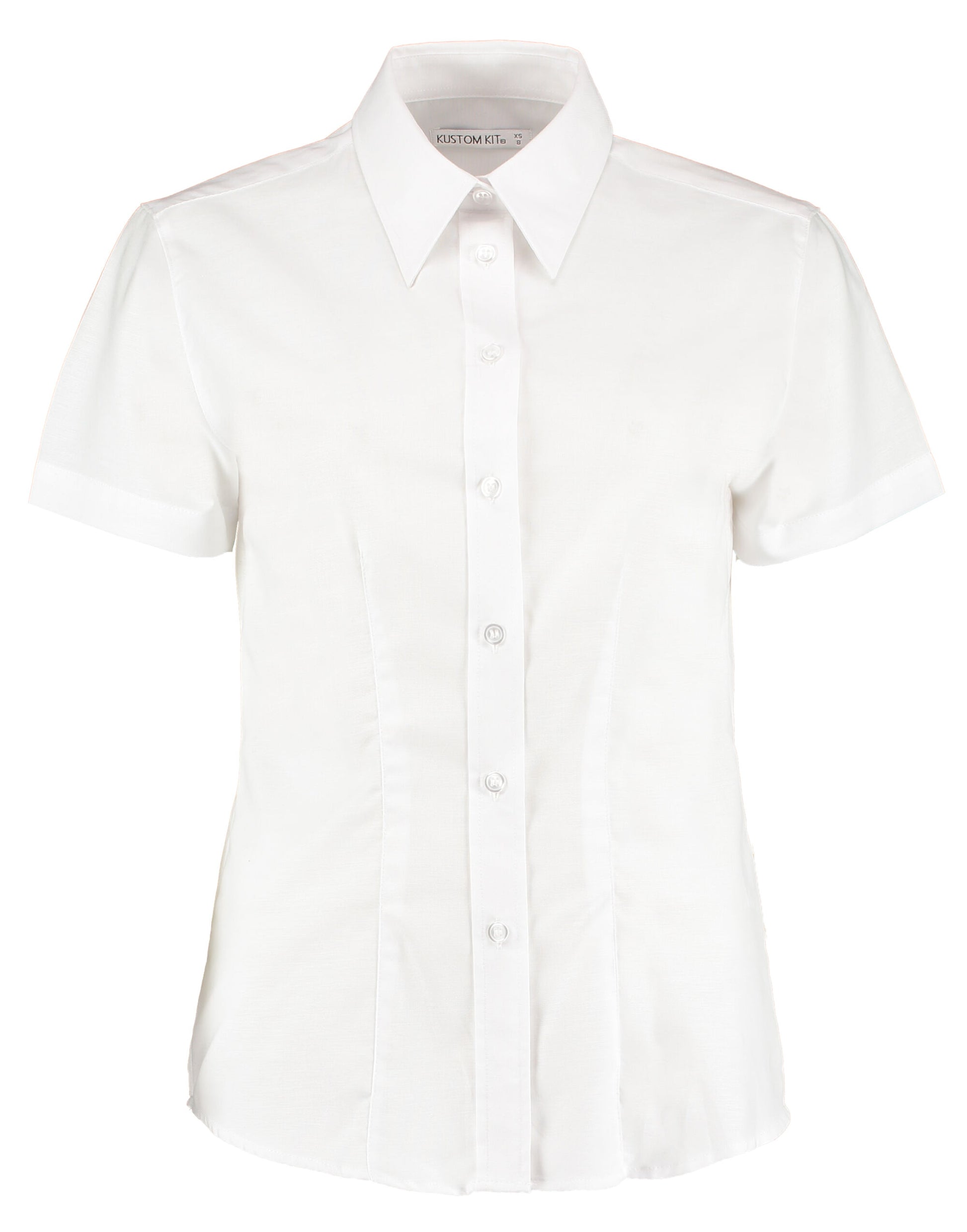 Tailored Fit Short Sleeve Workwear Oxford Shirt - White