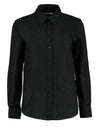 Tailored Fit Long Sleeve Workwear Oxford Shirt - Black