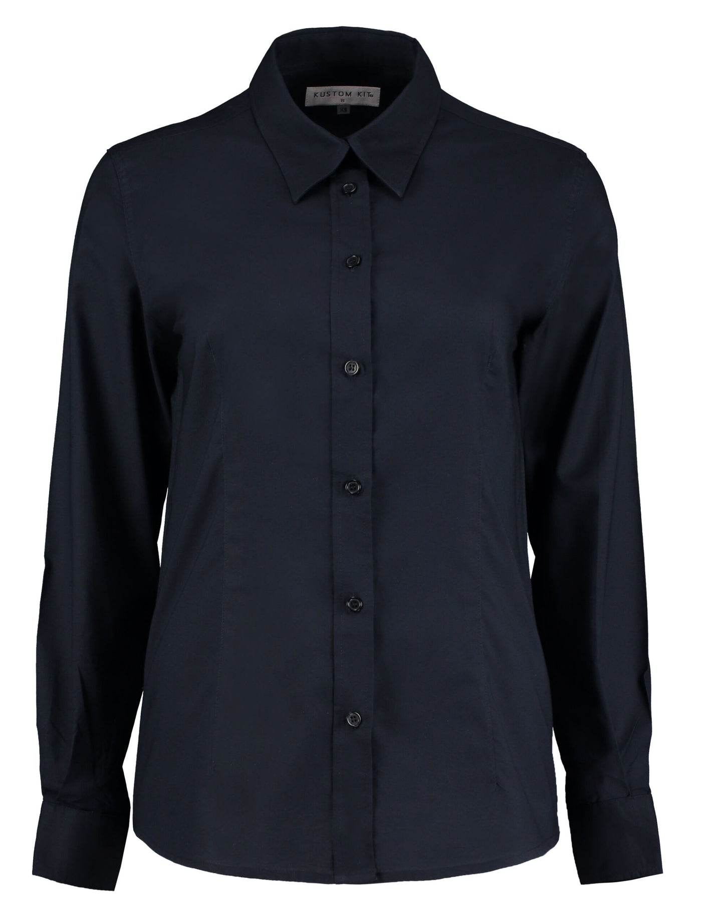 Tailored Fit Long Sleeve Workwear Oxford Shirt - French Navy