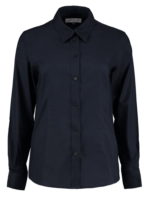 Tailored Fit Long Sleeve Workwear Oxford Shirt - French Navy