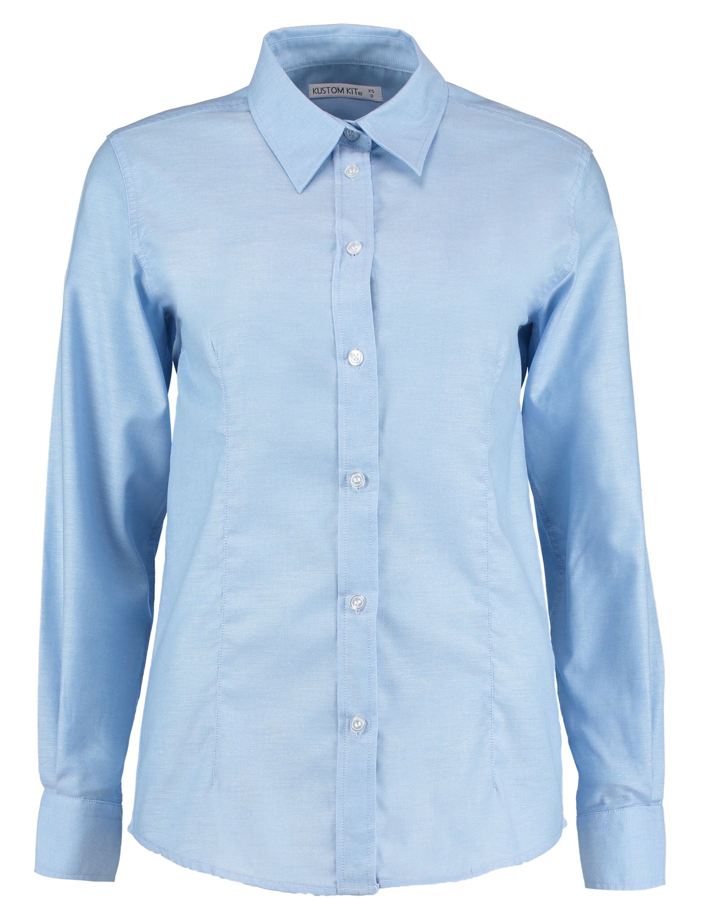 Tailored Fit Long Sleeve Workwear Oxford Shirt - Light Blue