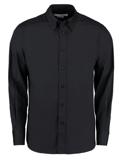 Tailored Fit Long Sleeve City Shirt - Black