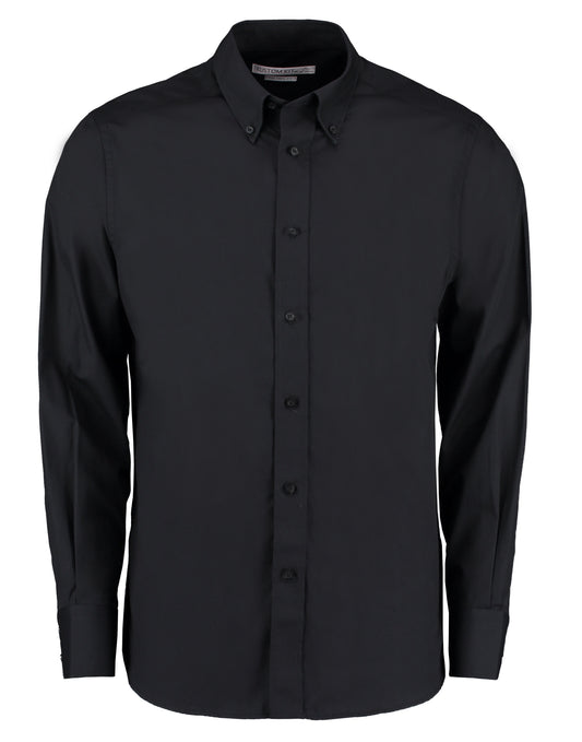 Tailored Fit Long Sleeve City Shirt - Black