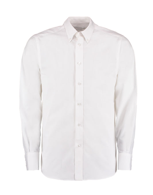 Tailored Fit Long Sleeve City Shirt - White