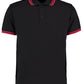 Classic Fit Tipped Collar Polo - Black/Red