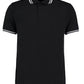Classic Fit Tipped Collar Polo - Black/White