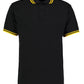 Classic Fit Tipped Collar Polo - Black/Yellow