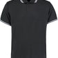 Classic Fit Tipped Collar Polo - Graphite/ White