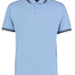 Classic Fit Tipped Collar Polo - Light Blue/Navy