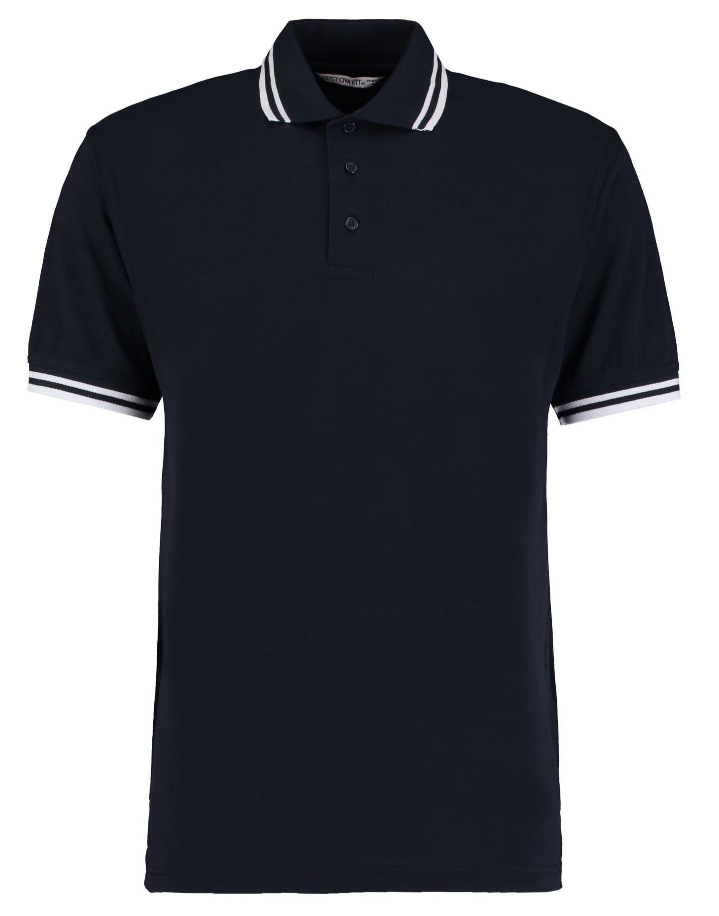 Classic Fit Tipped Collar Polo - Navy/White