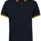 Classic Fit Tipped Collar Polo - Navy/Yellow