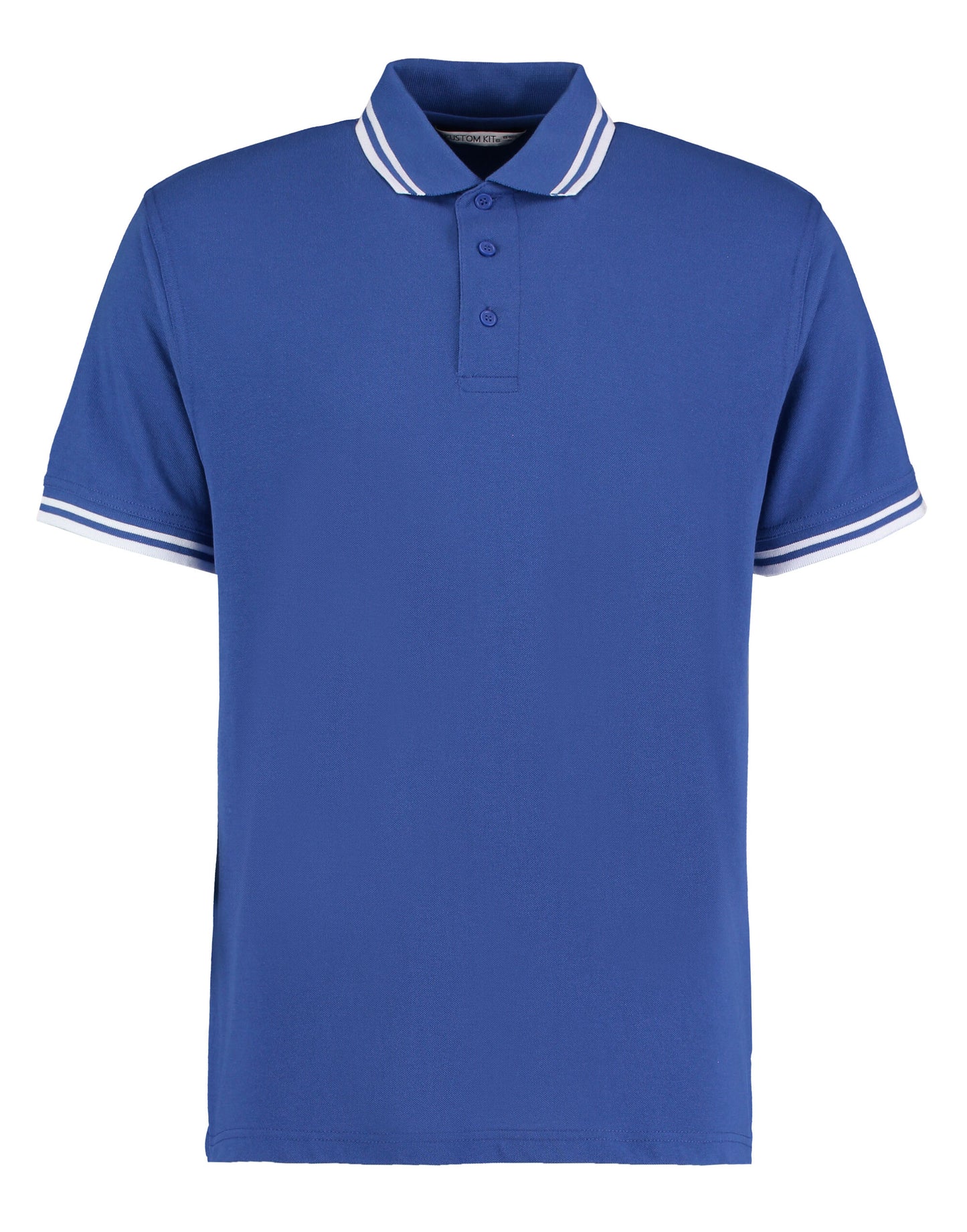 Classic Fit Tipped Collar Polo - Royal/White
