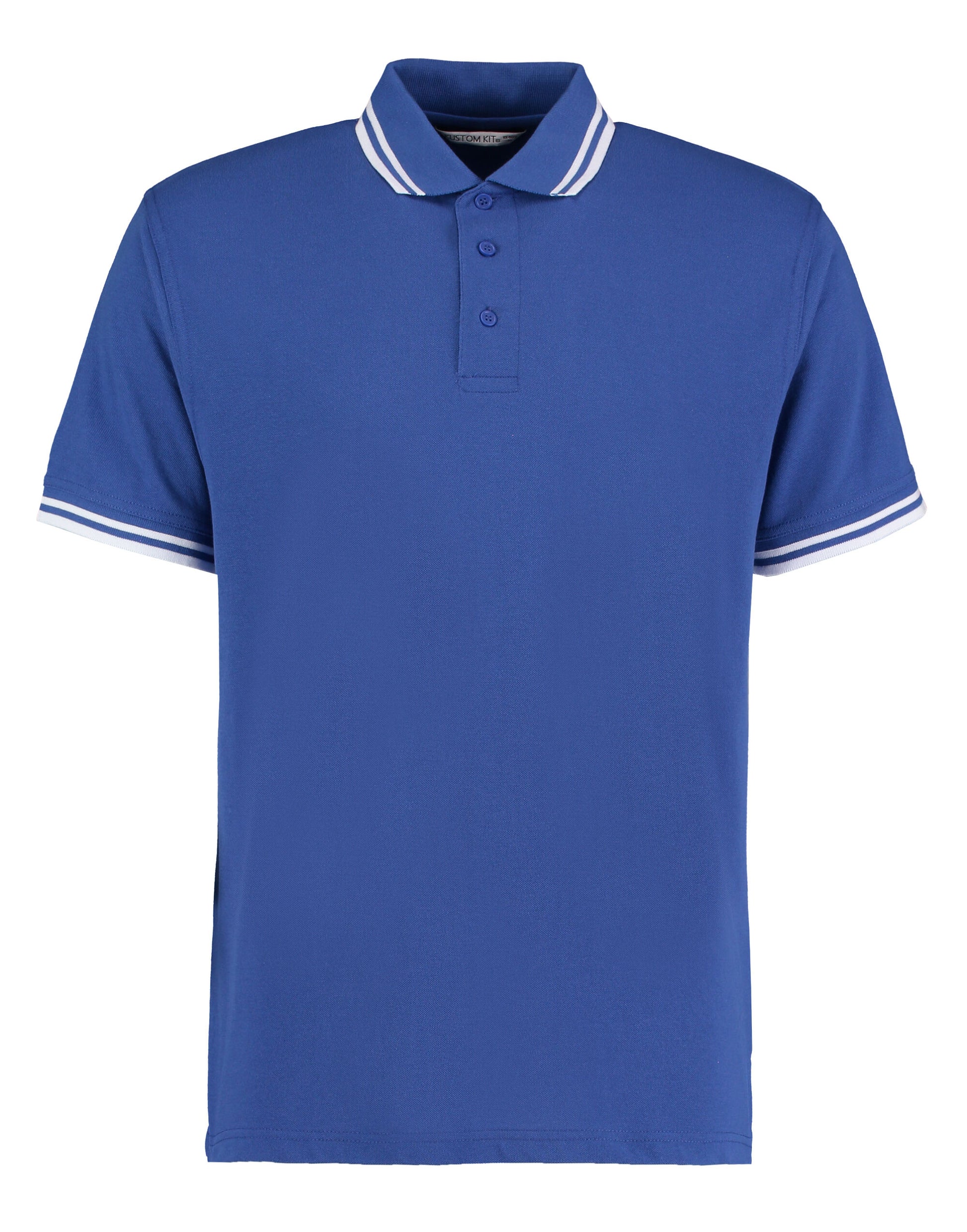 Classic Fit Tipped Collar Polo - Royal/White