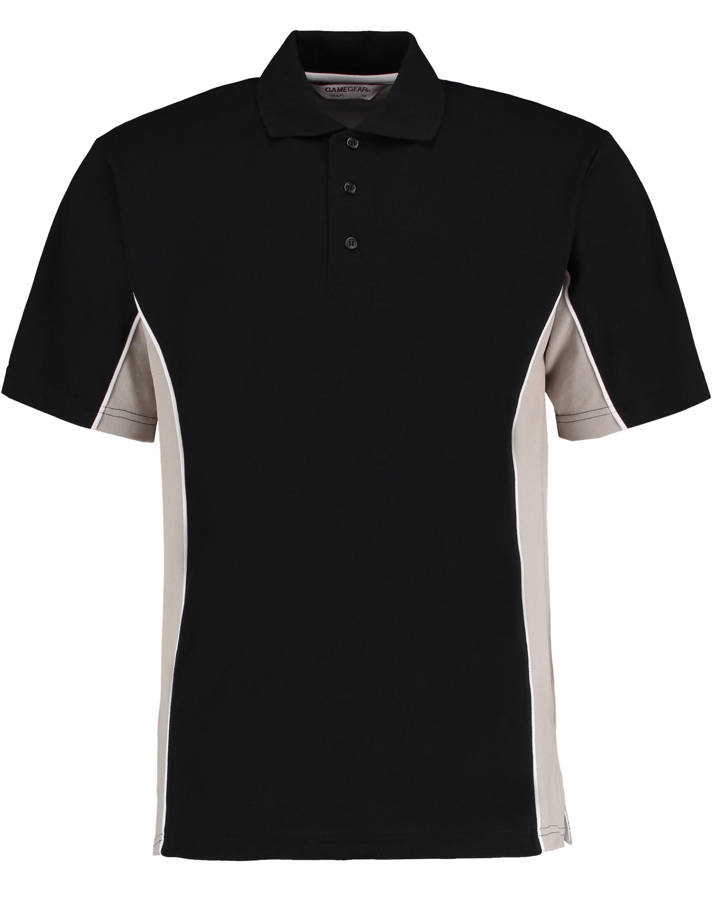 Classic Fit Track Polo - Black/Grey/White