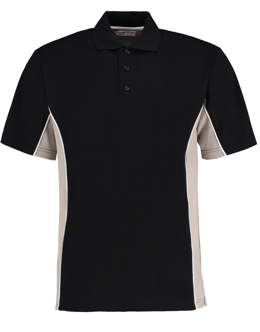 Classic Fit Track Polo - Black/Grey/White