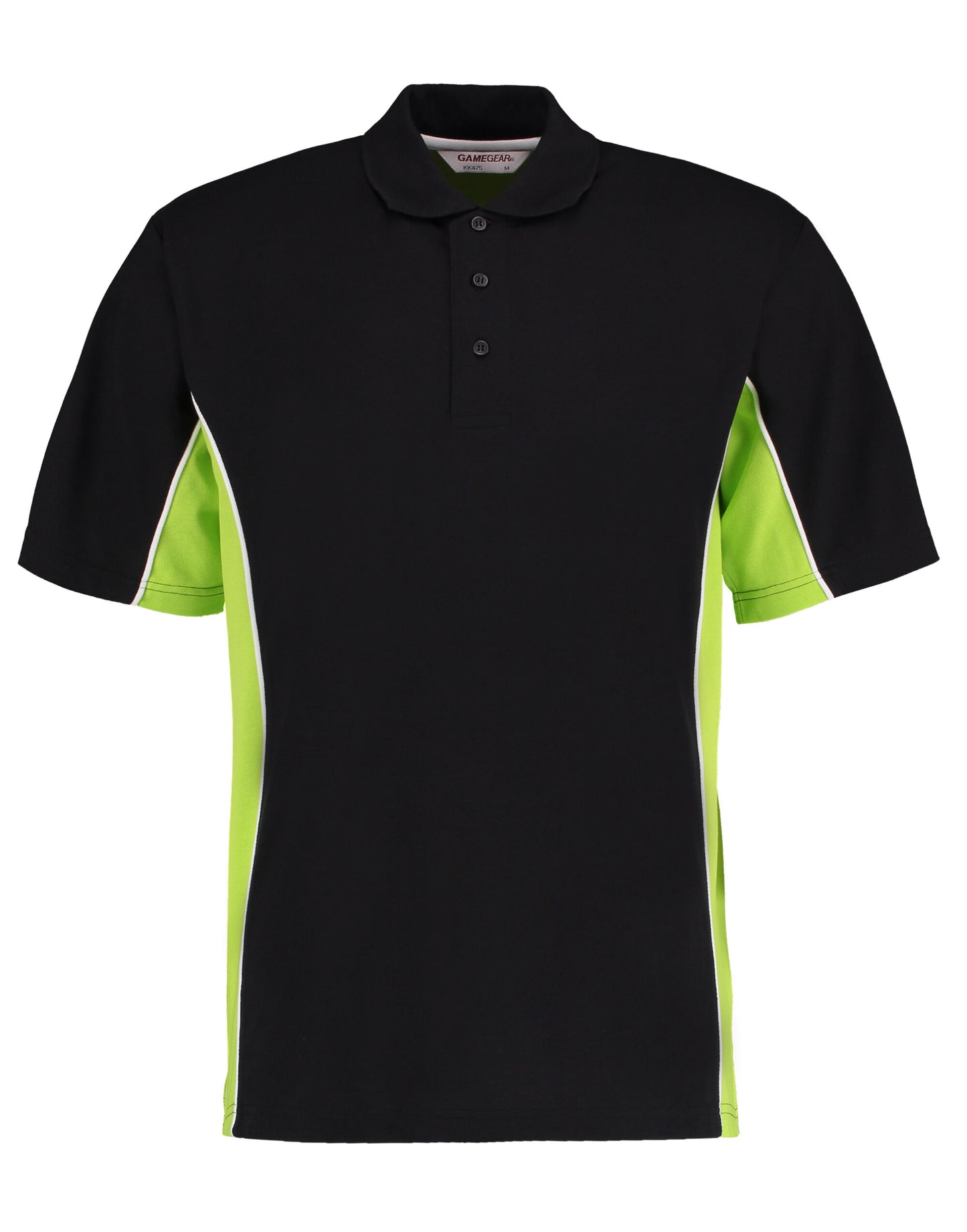 Classic Fit Track Polo - Black/Lime/White