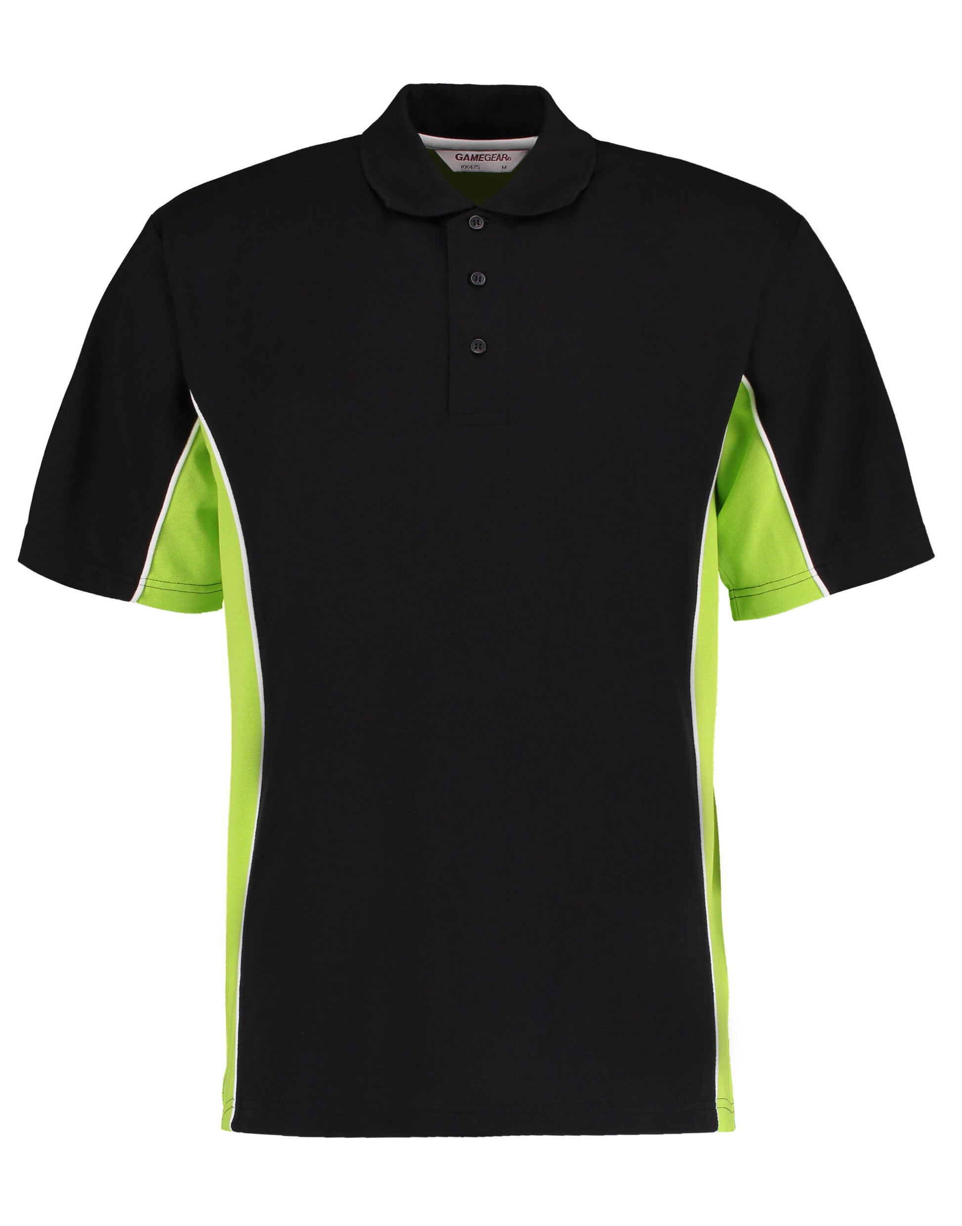 Classic Fit Track Polo - Black/Lime/White