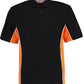 Classic Fit Track Polo - Black/Orange/White