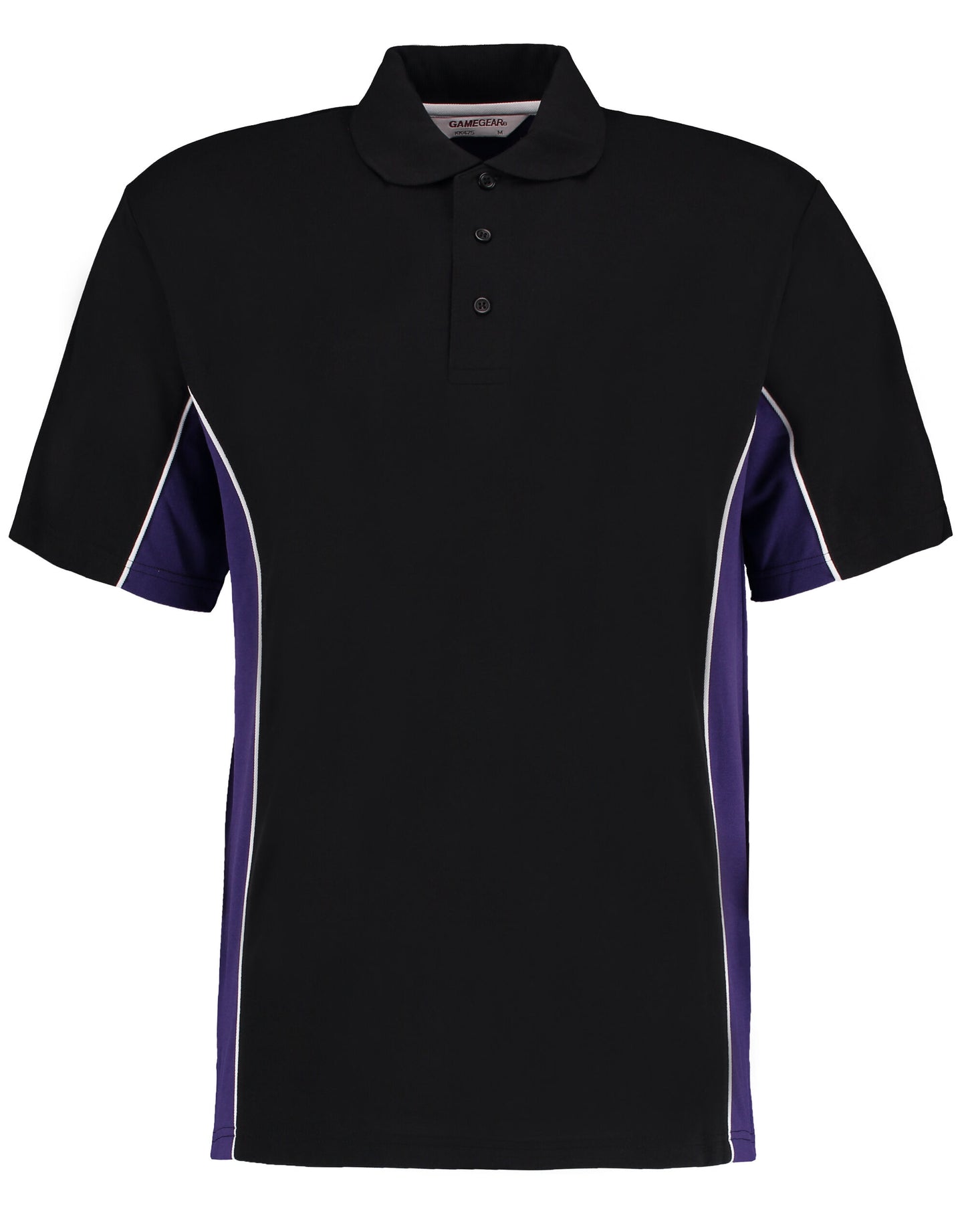 Classic Fit Track Polo - Black/Purple/White