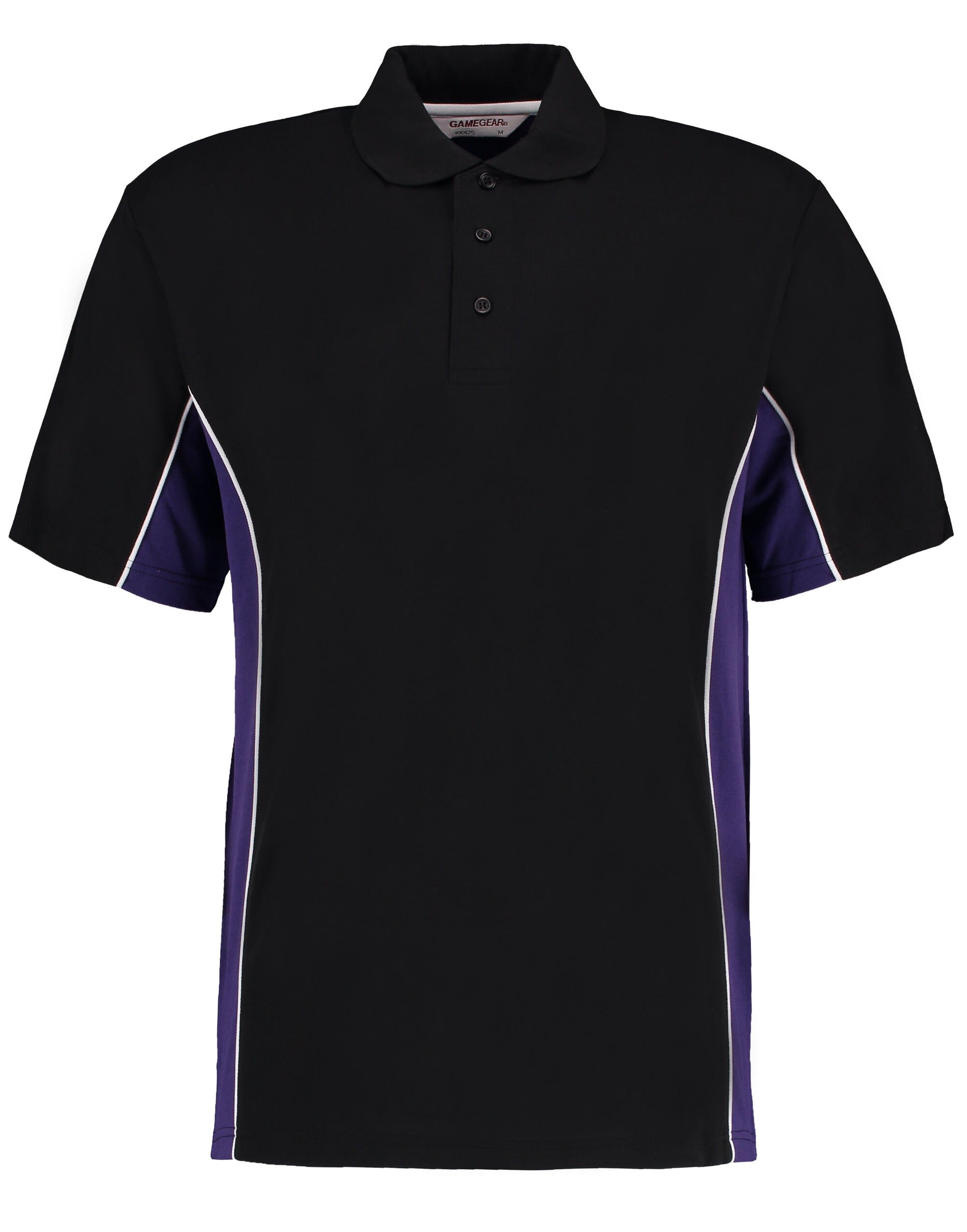 Classic Fit Track Polo - Black/Purple/White