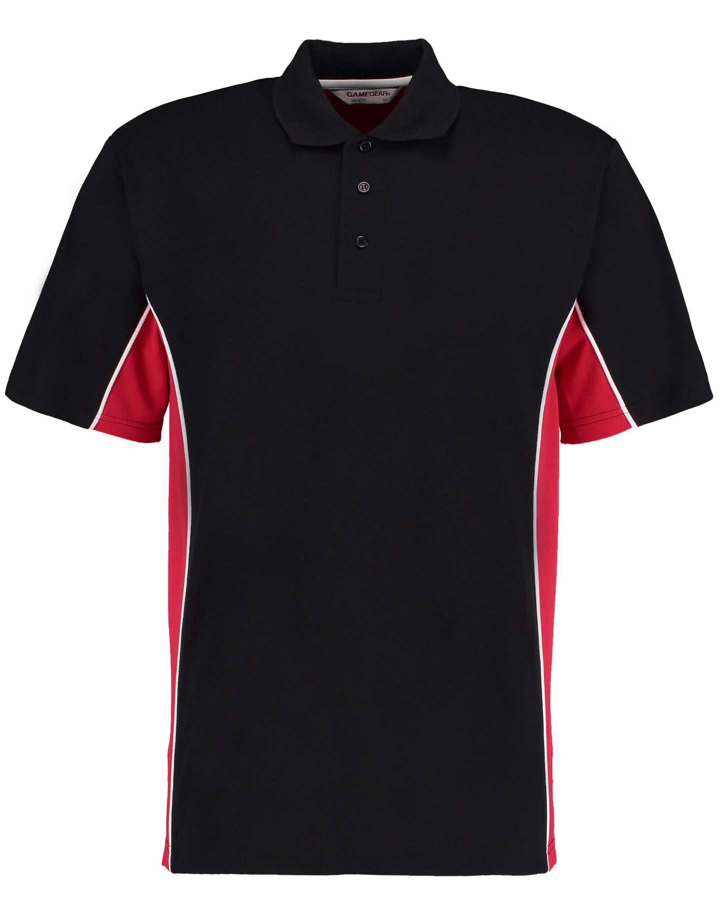 Classic Fit Track Polo - Black/Red/White