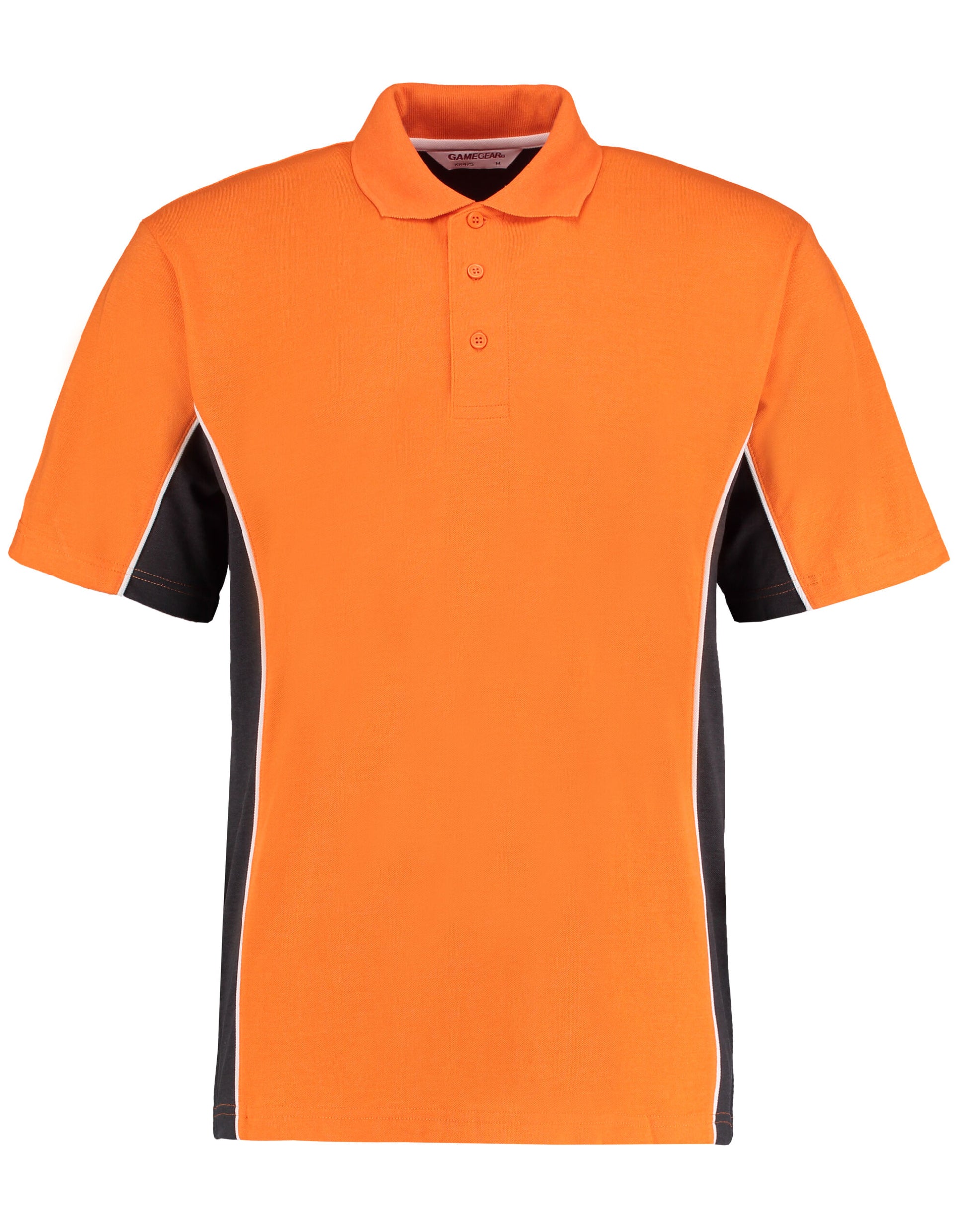 Classic Fit Track Polo - Orange/Graphite/White