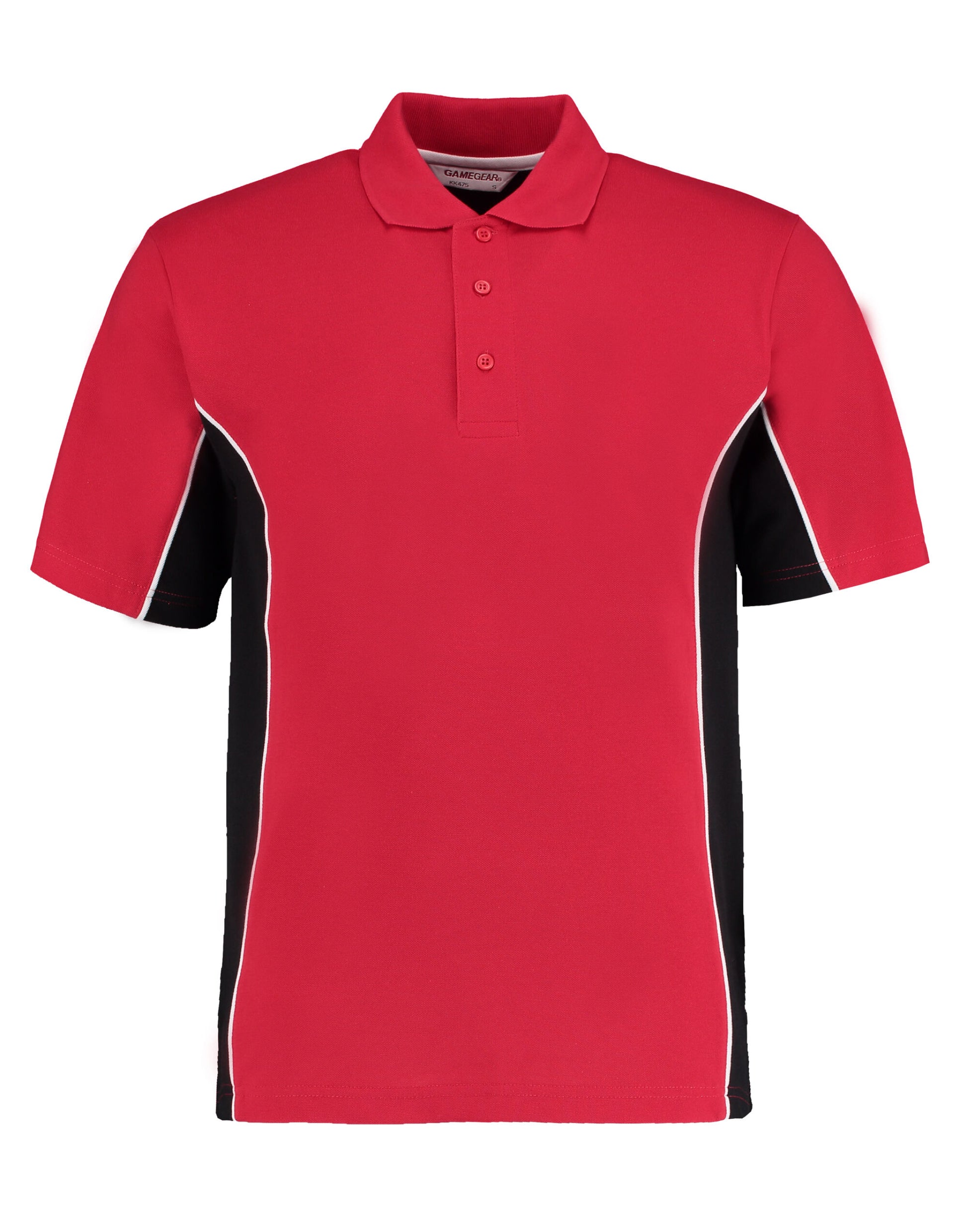 Classic Fit Track Polo - Red/Black/White