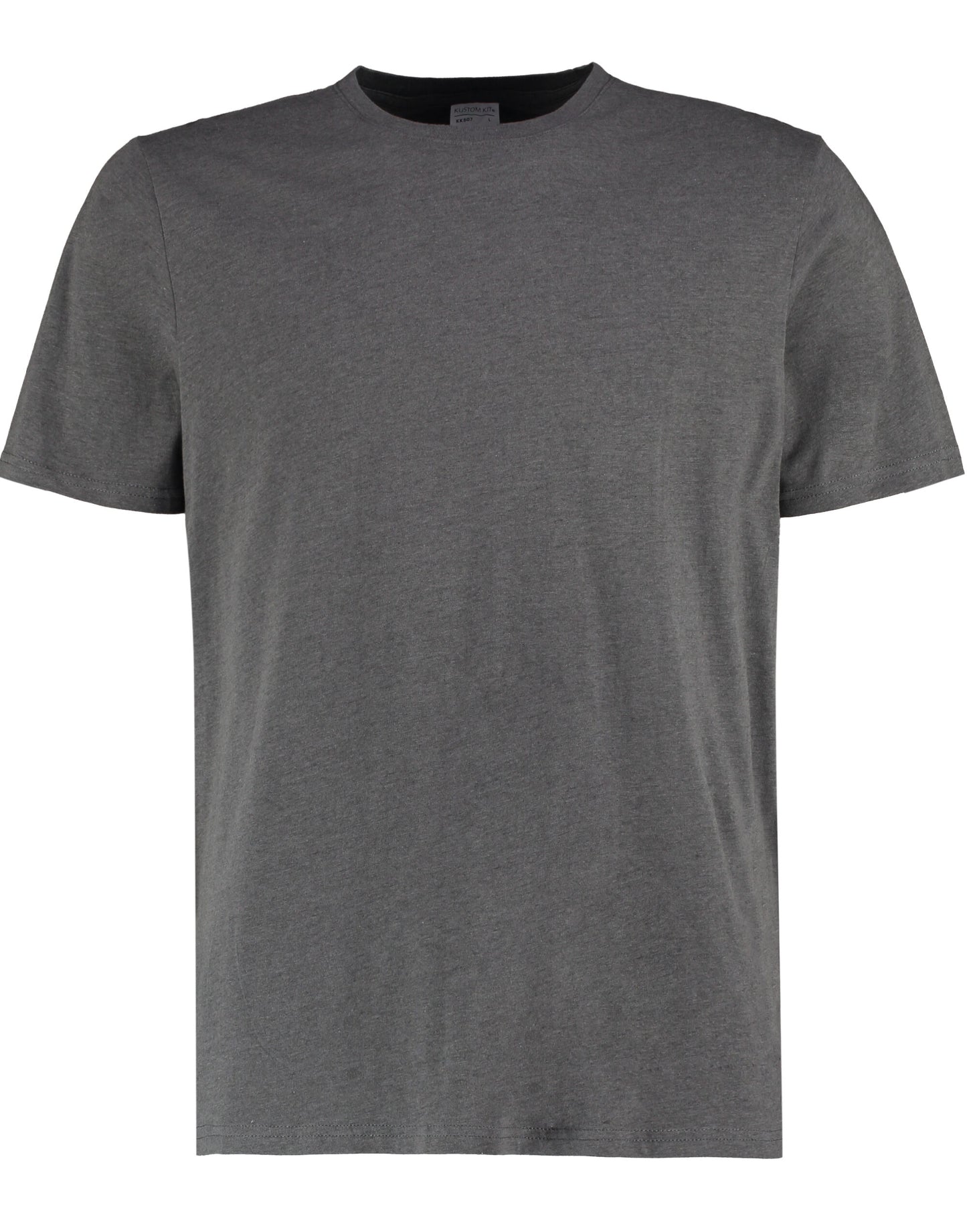 Fashion Fit Cotton Tee - Dark Grey Marl
